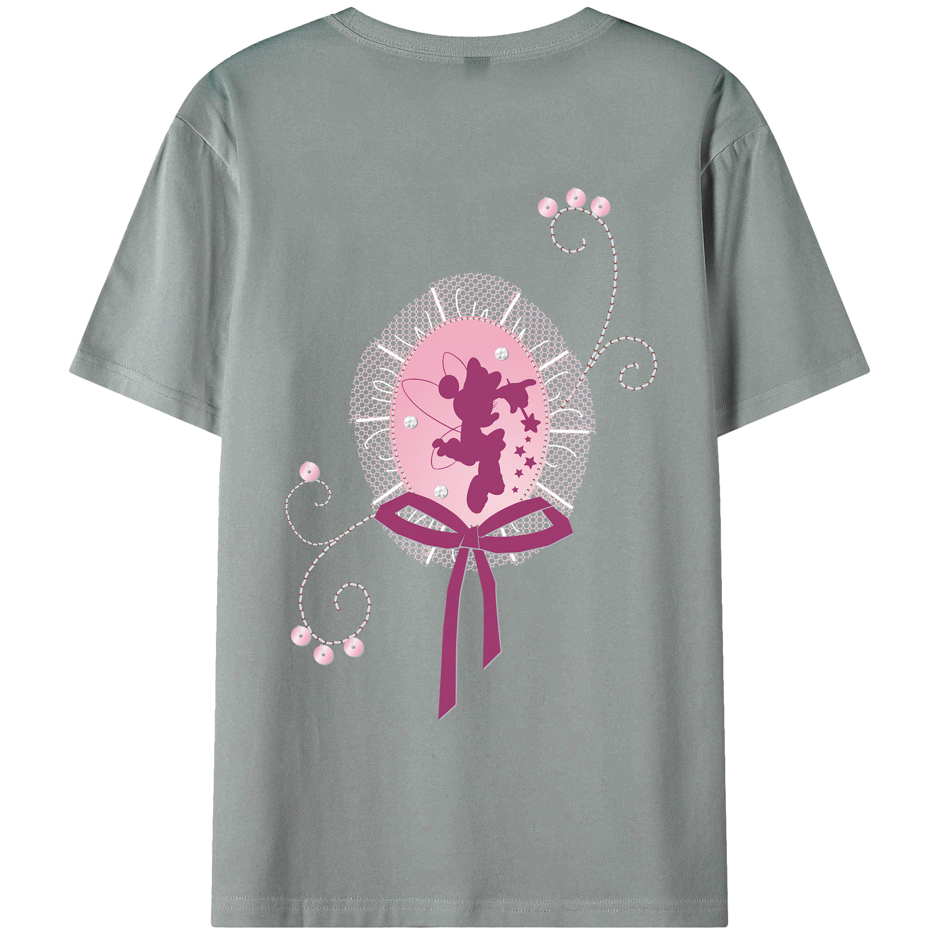 （画像用） ミッキーマウス Mickey Mouse 綿100％ メンズ半袖Tシャツ（バックプリント） 通気性